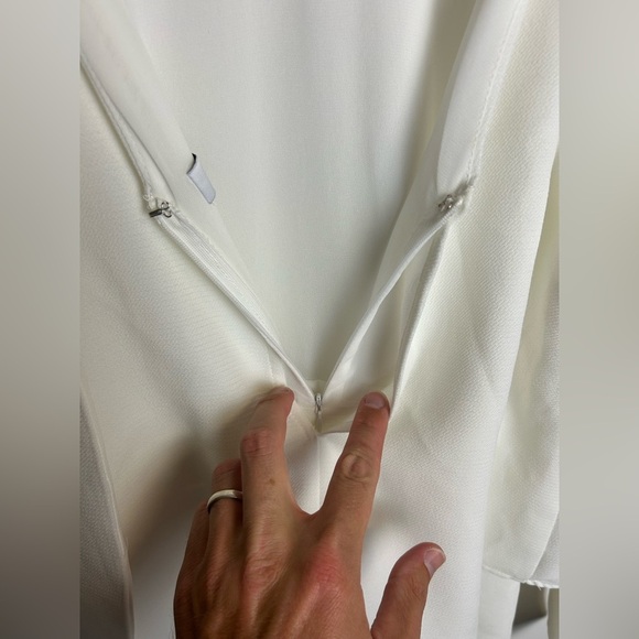 Do+Be Romper Old Money White Ruffle Sleeveless Career Professional Size S - Picture 11 of 15